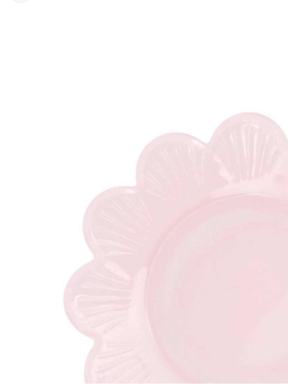 New Target Bullseye Playground Set of 2 Pink Glass Flower-Shaped Plates Spring